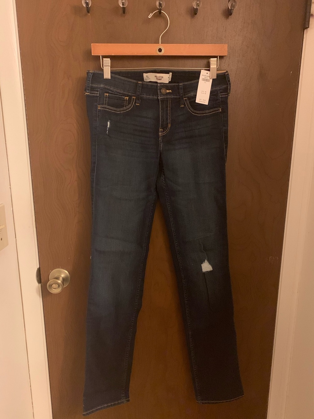 Retro Hollister Dark Distressed Low Rise Skinny Jeans